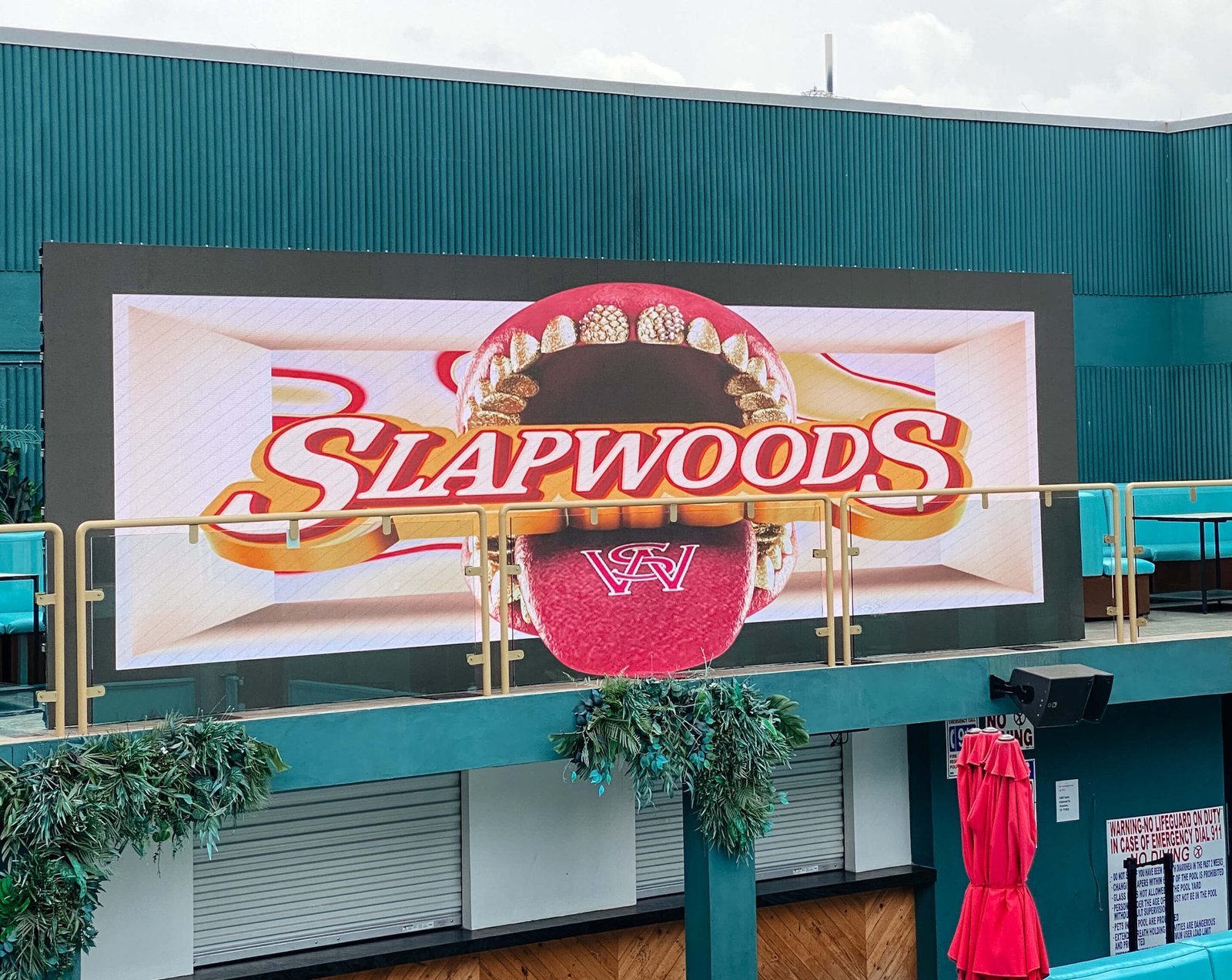 2.9 mm led screen rental for Slapwoods in Downtown Houston